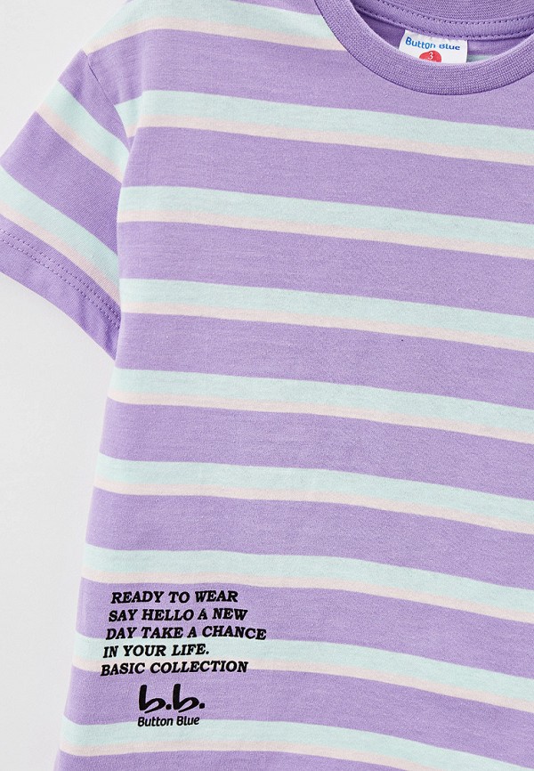 Футболка Button Blue фиолетовый, размер 134, фото 3
