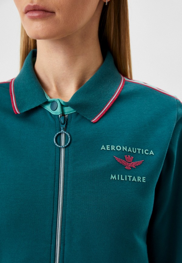 Олимпийка Aeronautica Militare бирюзовый, размер 40, фото 4