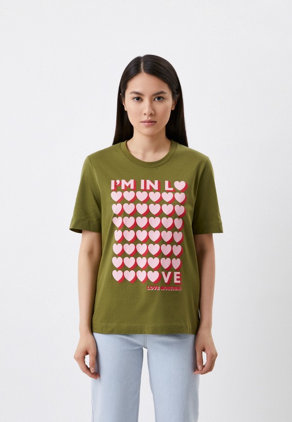 

Футболка Love Moschino, Хаки
