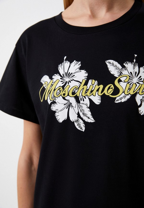 Футболка Moschino Swim черный, размер 40, фото 4