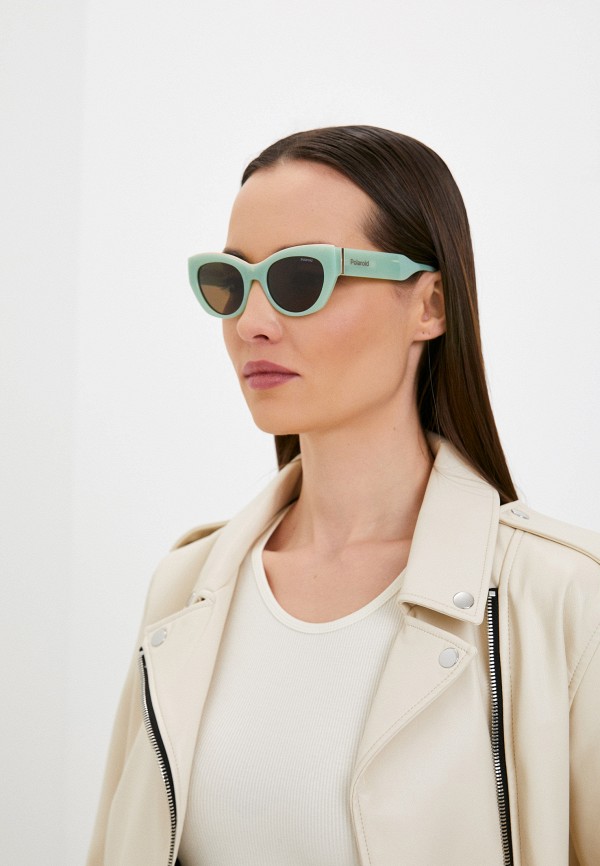 Очки солнцезащитные Polaroid зеленый, размер 50, фото 5
