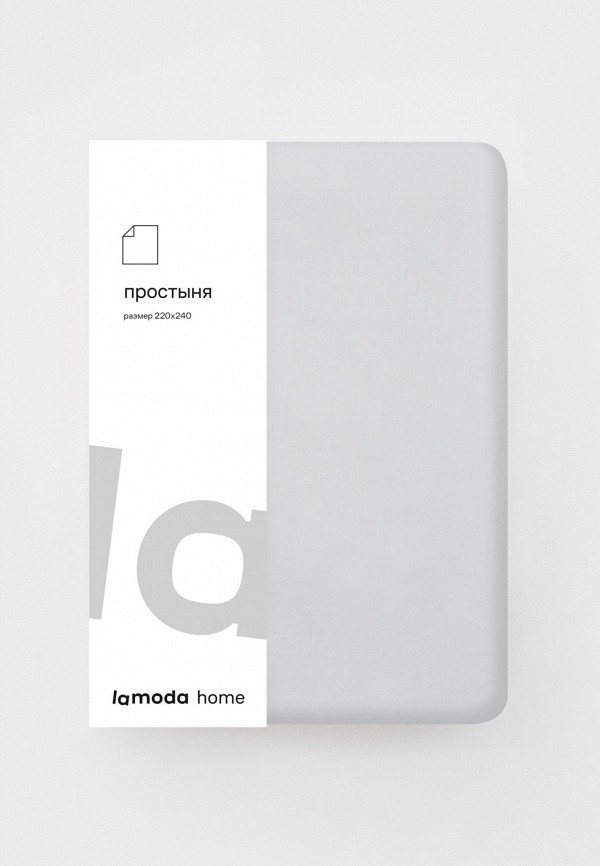 Простыня Евро Lamoda Home серый, размер 00, фото 5