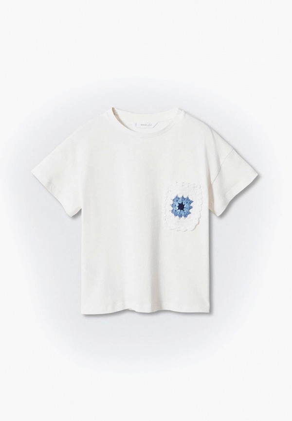 

Футболка Mango Kids, Белый, POCKET