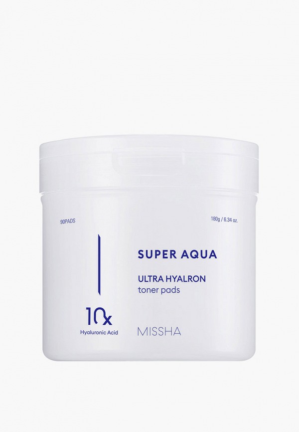 Пэды для лица Missha SUPER AQUA ULTRA HYALRON Toner Pads, увлажняющие, 90 шт.