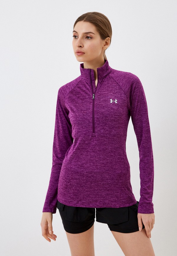 

Лонгслив спортивный Under Armour, Фиолетовый, TECH 1/2 ZIP - TWIST