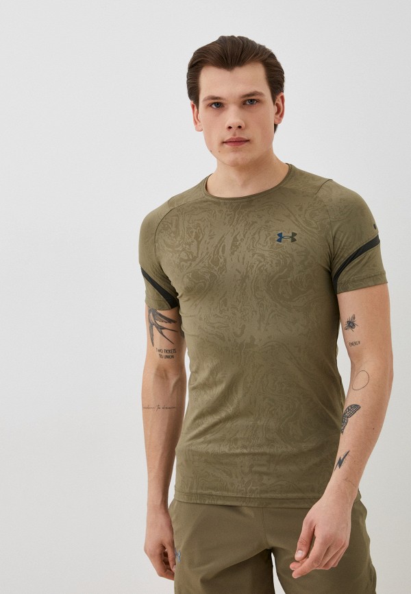 

Футболка спортивная Under Armour, Хаки, UA RUSH 2.0 EMBOSS SS