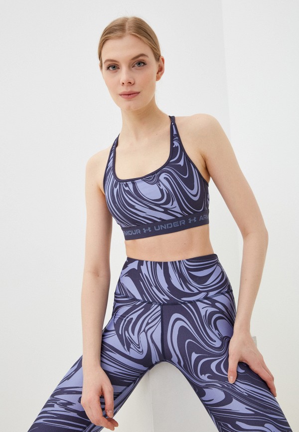 

Топ спортивный Under Armour, Фиолетовый, UA CROSSBACK MID PRINT