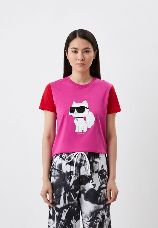 

Футболка Karl Lagerfeld, Фуксия, IKONIK