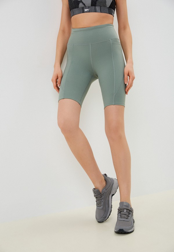 

Велосипедки Reebok, Зеленый, LUX HIGH RISE BIKE SHORT