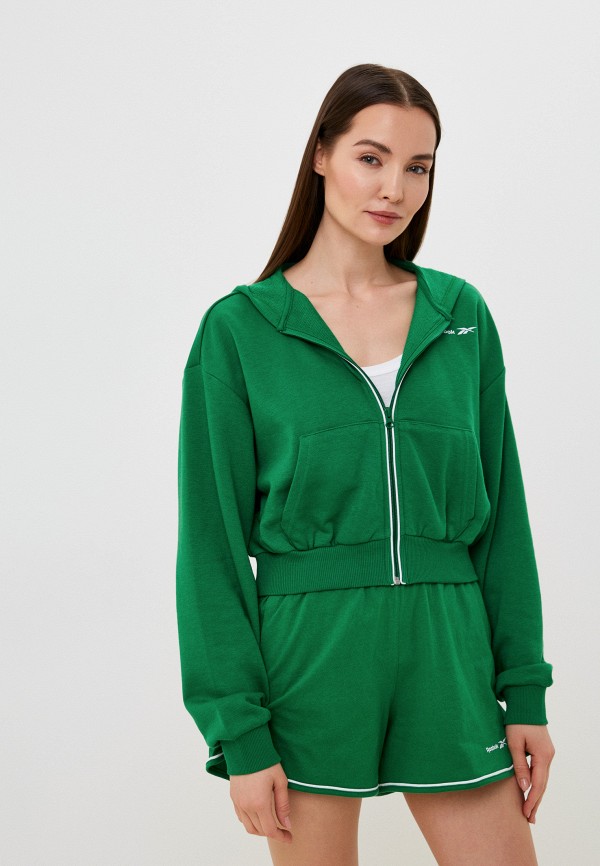 

Толстовка Reebok, Зеленый, RIE FT FULLZIP