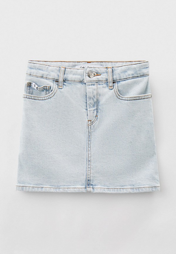 Юбка джинсовая Calvin Klein Jeans голубого цвета