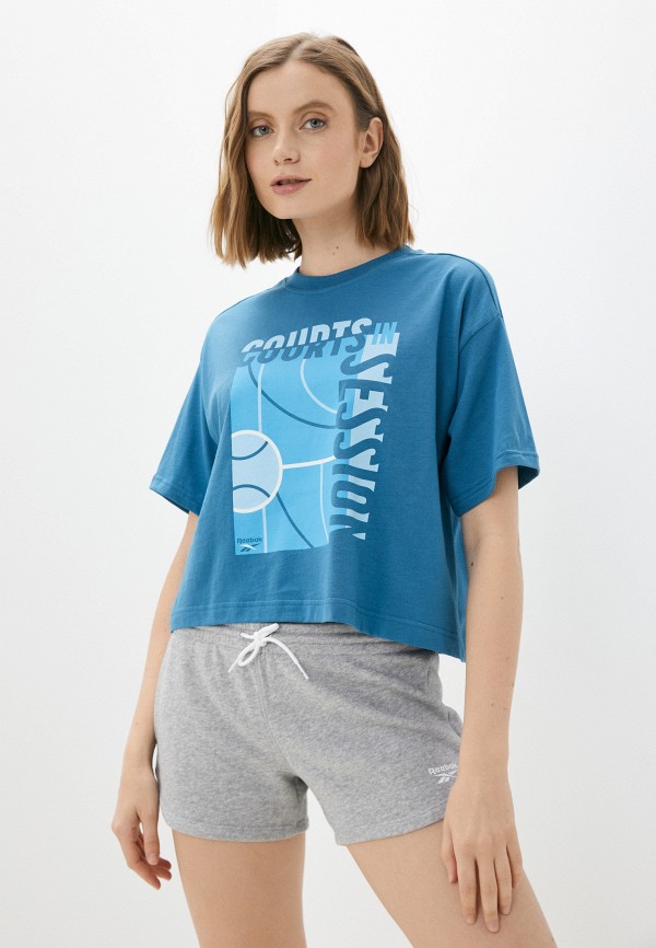 

Футболка Reebok, Синий, TE GRAPHIC TEE - VERBIAGE