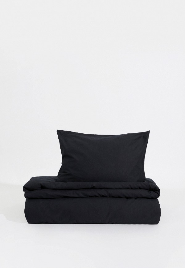

Постельное белье 1,5-спальное Lamoda Home, Черный