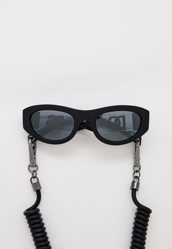 

Очки солнцезащитные и цепочка Dolce&Gabbana, Черный, DG6174 25256G
