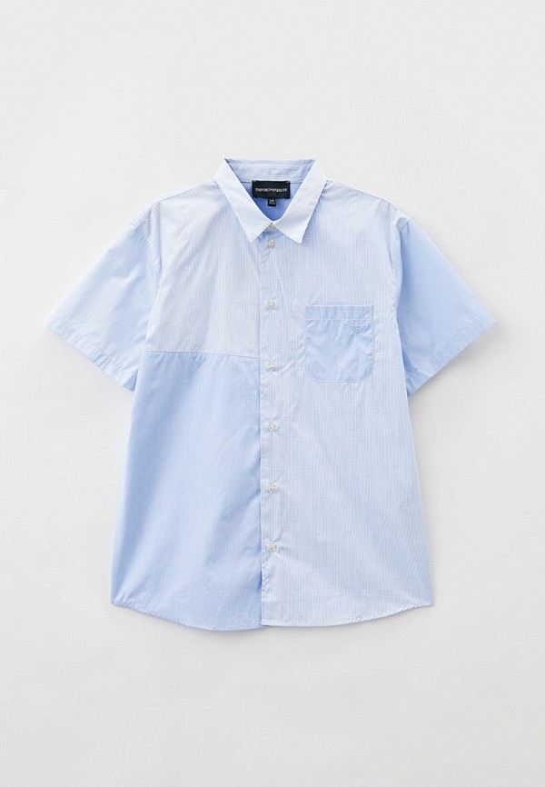 Рубашка Emporio Armani голубого цвета