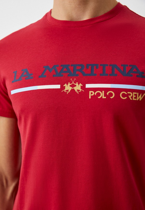 Футболка La Martina красный, размер 48, фото 4