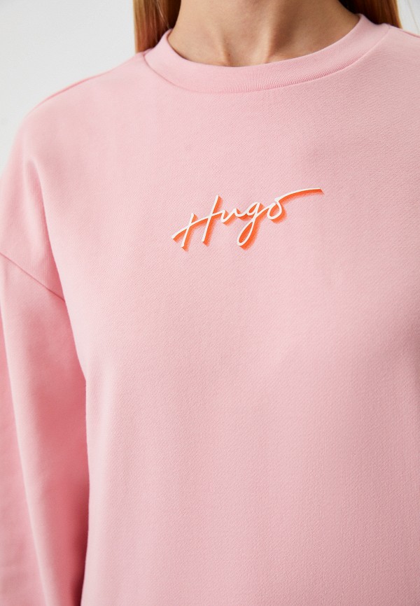 Hugo розовый. Hugo свитшот женский белый.