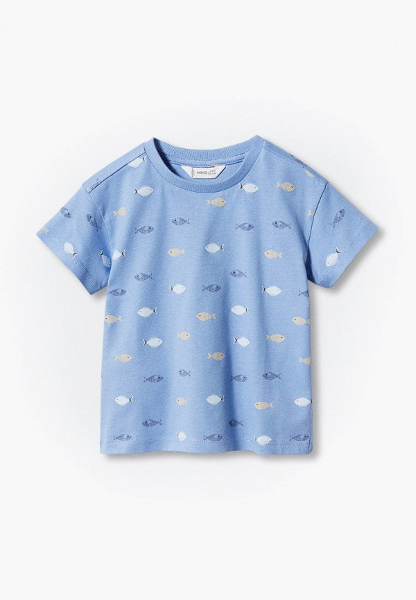 

Футболка Mango Kids, Голубой, PECES