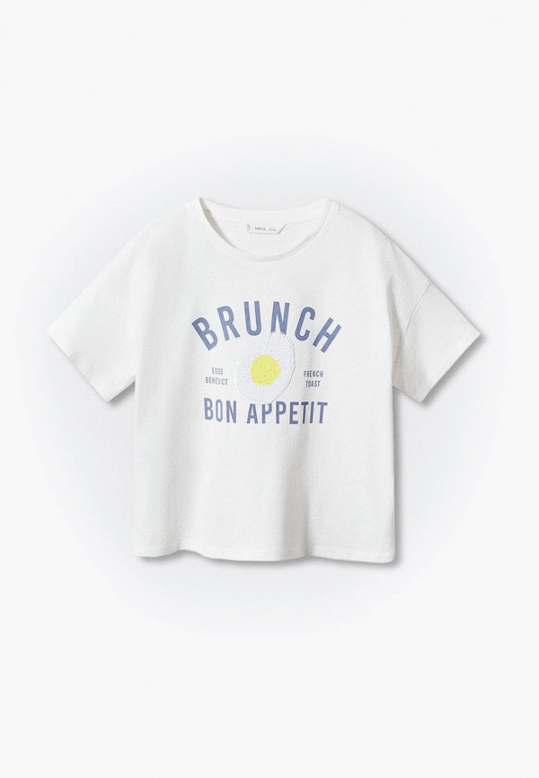 

Футболка Mango Kids, Белый, BRUNCH