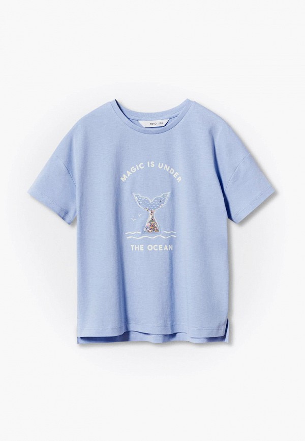 

Футболка Mango Kids, Голубой, MERMAID