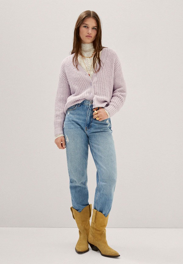 Кардиган Mango фиолетовый, размер 48, фото 2