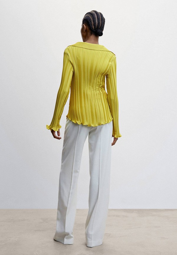 Блуза Mango желтый, размер 48, фото 2