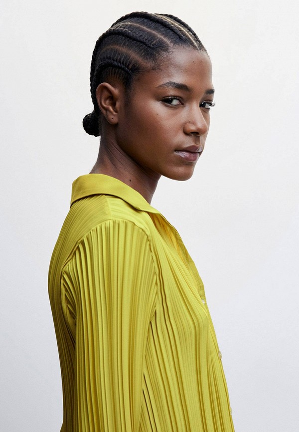 Блуза Mango желтый, размер 48, фото 3