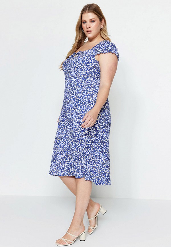 Платье Trendyol синий, размер 50, фото 3