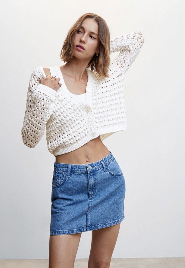 

Кардиган Mango, Белый, SANTORIN