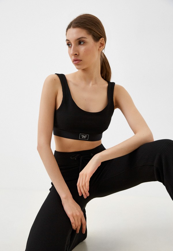 

Топ спортивный Heroine Sport, Черный, RIB BRA TOP