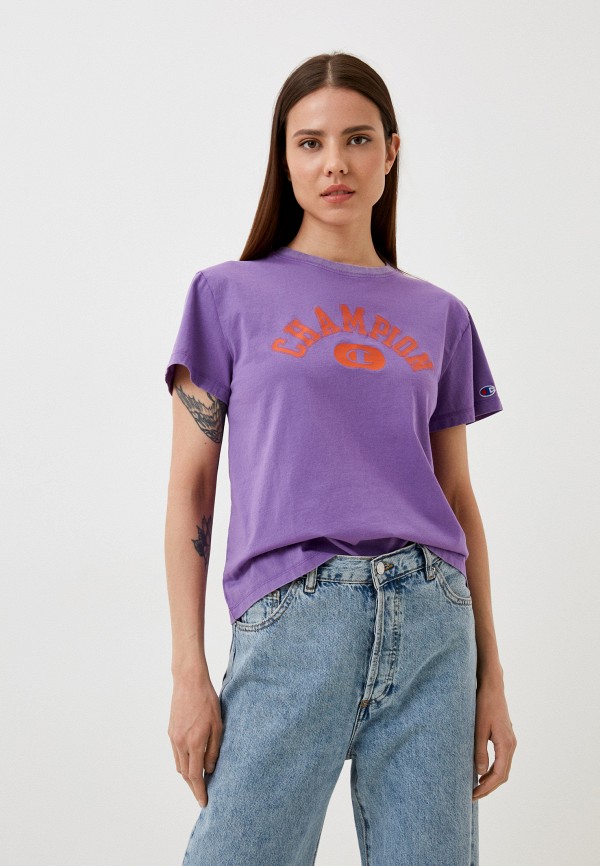 

Футболка Champion, Фиолетовый, CLASSIC TEE - VINTAGE WASH