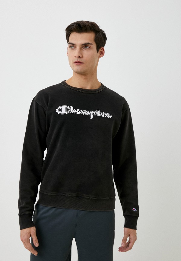 

Свитшот Champion, Черный, VINTAGE WASH VARSITY CREW