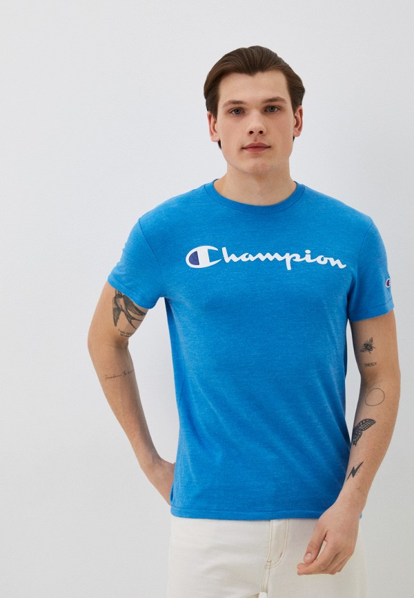 

Футболка Champion, Голубой, GRAPHIC POWERBLEND TEE