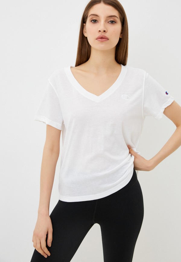 

Футболка Champion, Белый, RELAXED TRIBLEND V-NECK TEE - GRAPHIC
