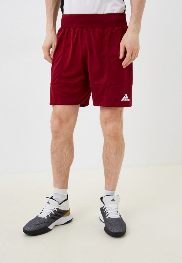 Шорты спортивные adidas бордового цвета