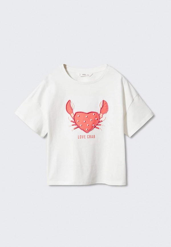 

Футболка Mango Kids, Белый, CRAB