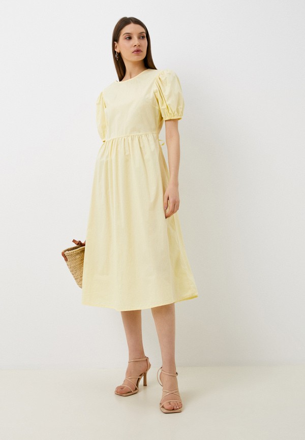 Платье Ichi желтого цвета