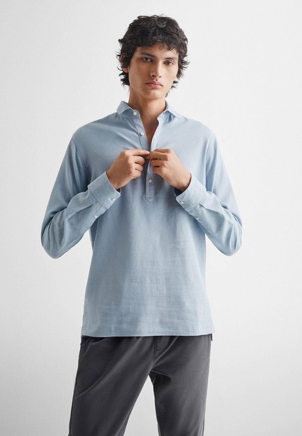 Поло Mango Kids голубой, размер 168, фото 2