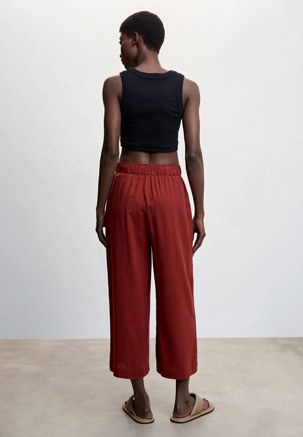 Брюки Mango коричневый, размер 40, фото 3