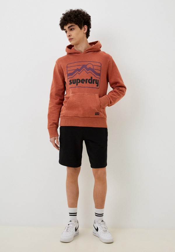 Худи Superdry коричневый, размер 54, фото 2