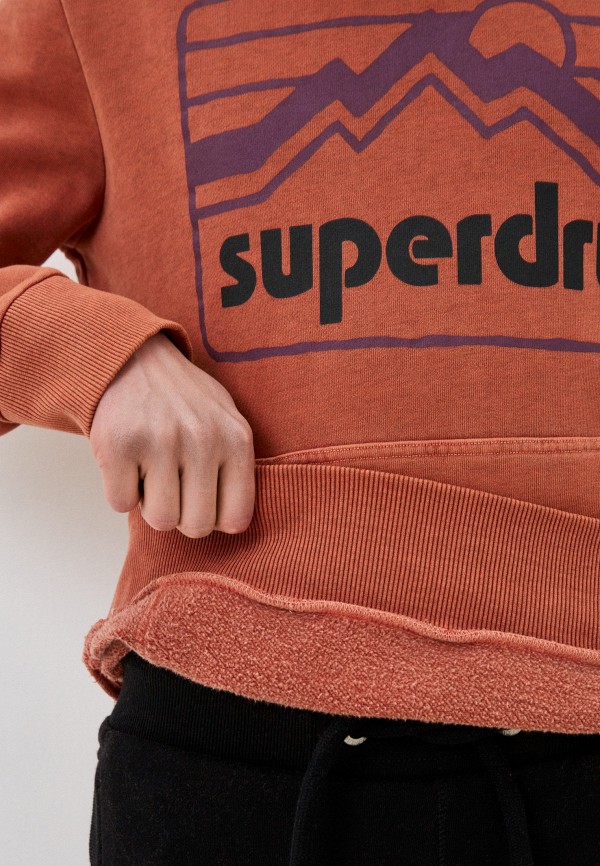 Худи Superdry коричневый, размер 54, фото 4