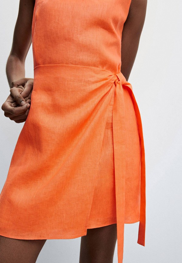 Платье Mango оранжевый, размер 42, фото 5