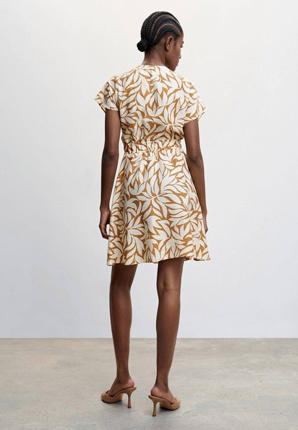 Платье Mango бежевый, размер 42, фото 3