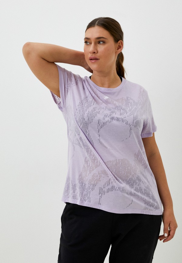 

Футболка спортивная Reebok, Фиолетовый, TS BURNOUT TEE IN