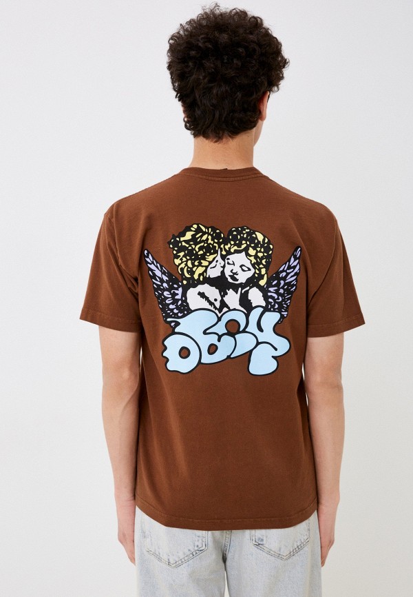 Футболка Obey коричневый, размер 50, фото 2