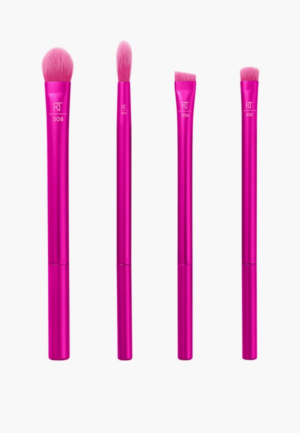 Набор кистей для макияжа Real Techniques глаз, Подводка/Тени для век, Eye Shine Set, 4 шт.