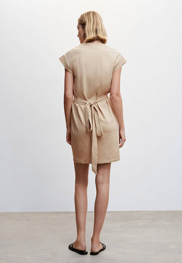 Платье Mango бежевый, размер 50, фото 4