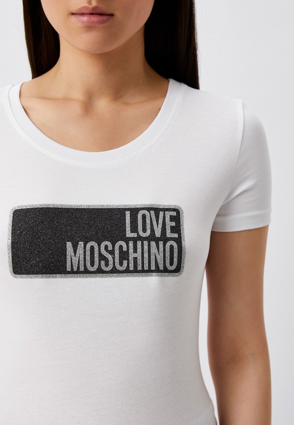 Футболка Love Moschino белый, размер 46, фото 4