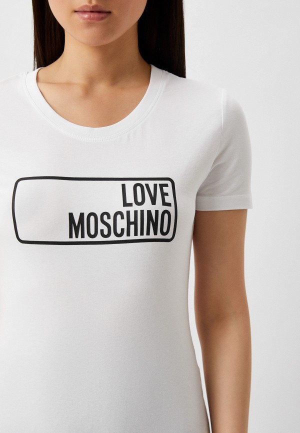 Футболка Love Moschino белый, размер 50, фото 4