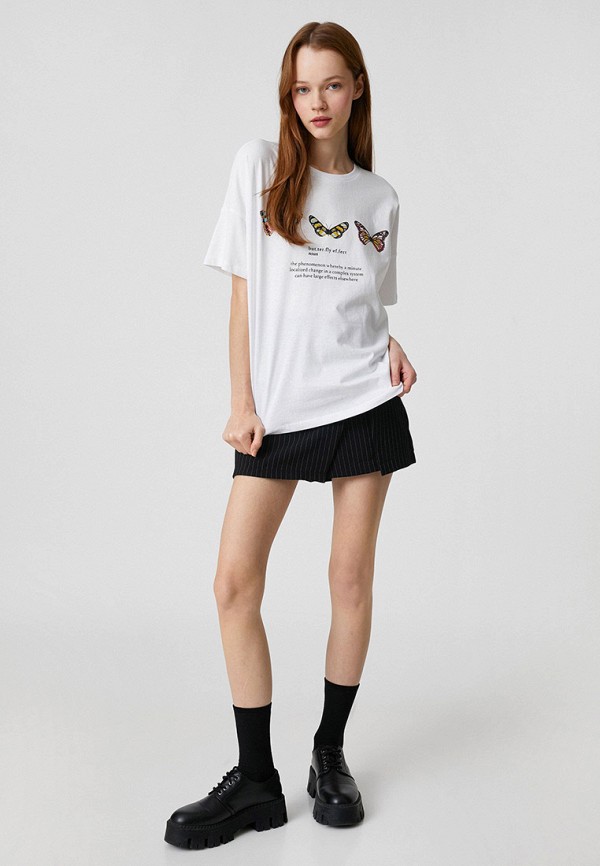 Футболка Koton белый, размер 46, фото 2